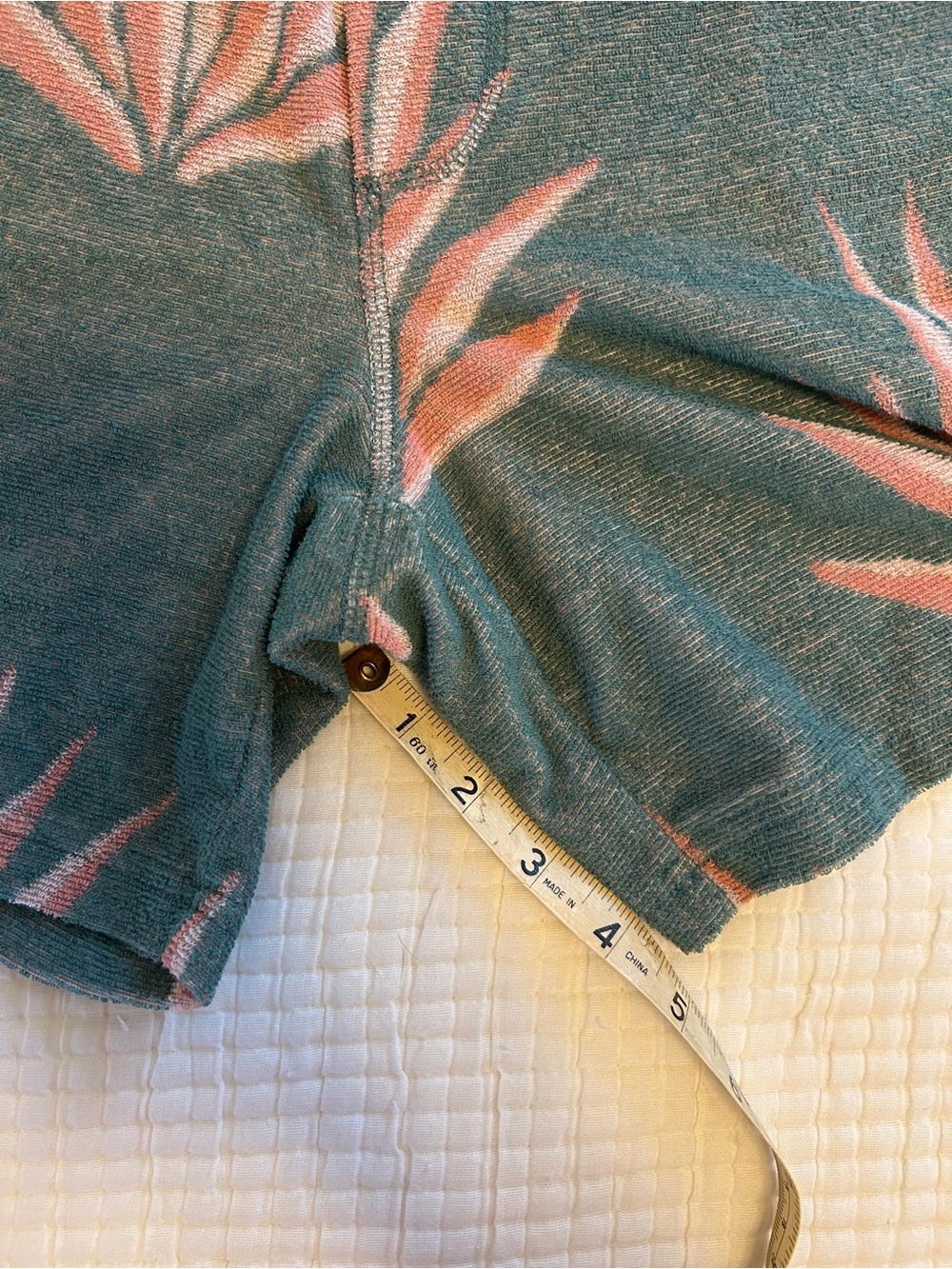 NWT Marine Layer Terry Out Jacquard 4" Short Deep Sea Agave Print Mens Small - Picture 3 of 5